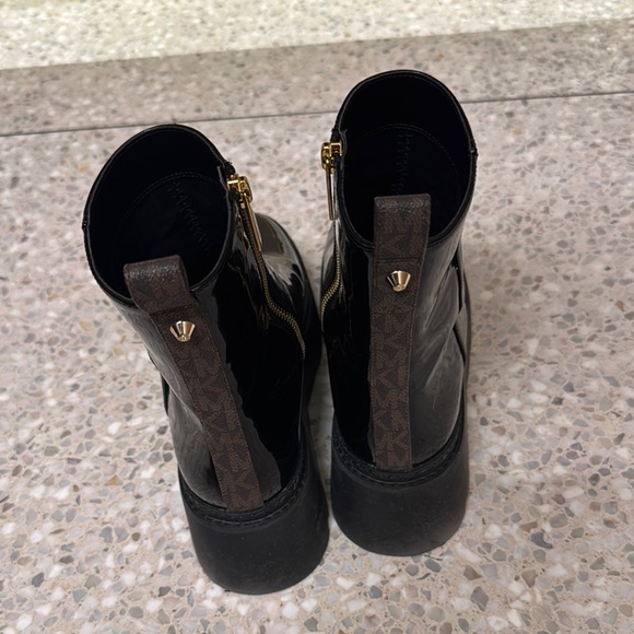 Michael Kors Geller Patent Leather Wedge Boots - Picture 6 of 8